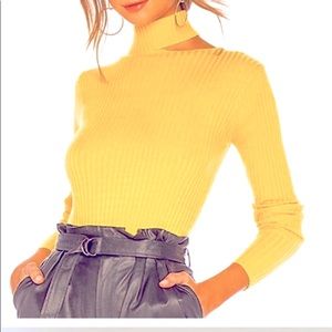 NWT  Lovers & Friends cut out mock neck sweater